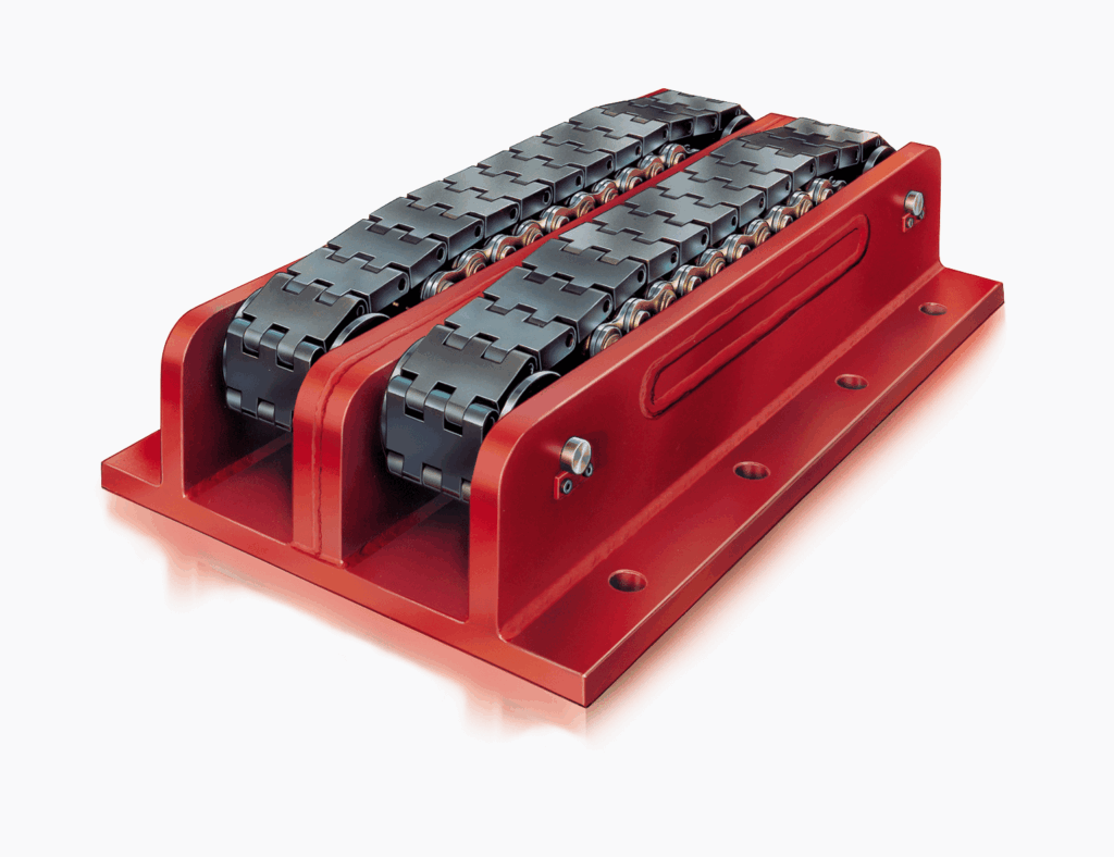 Sonderkonstruktion Wälzwagen mit Flachgliederkette