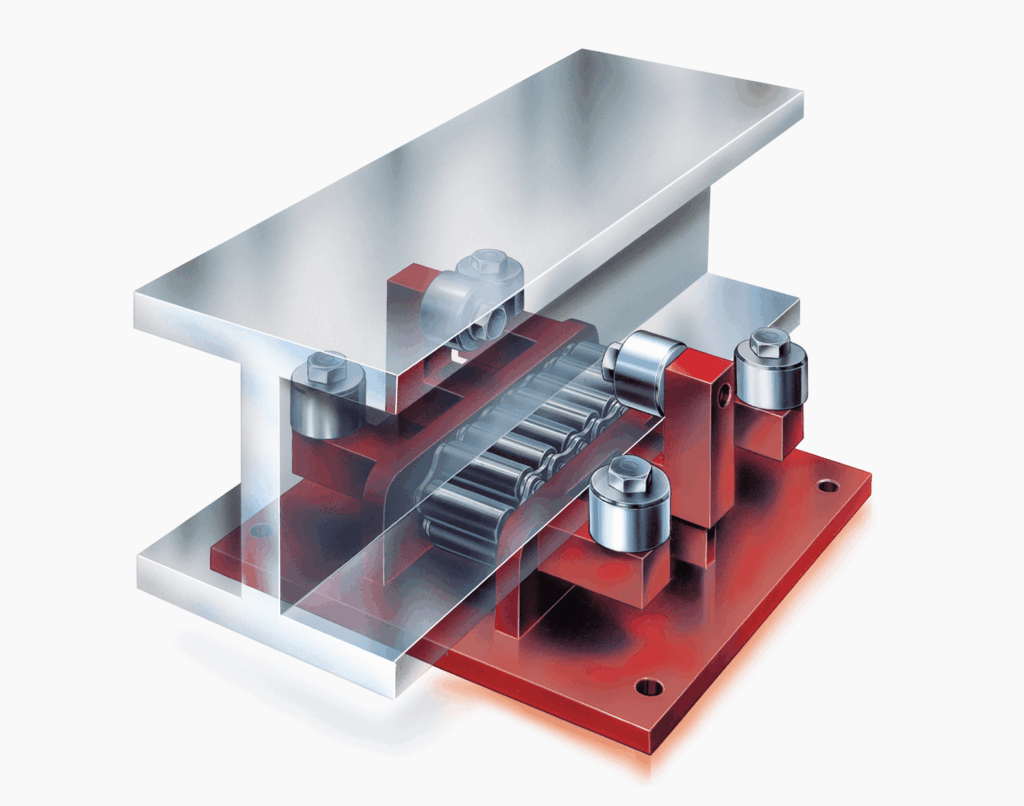 Sonderkonstruktion Wälzwagen mit Stützrollen