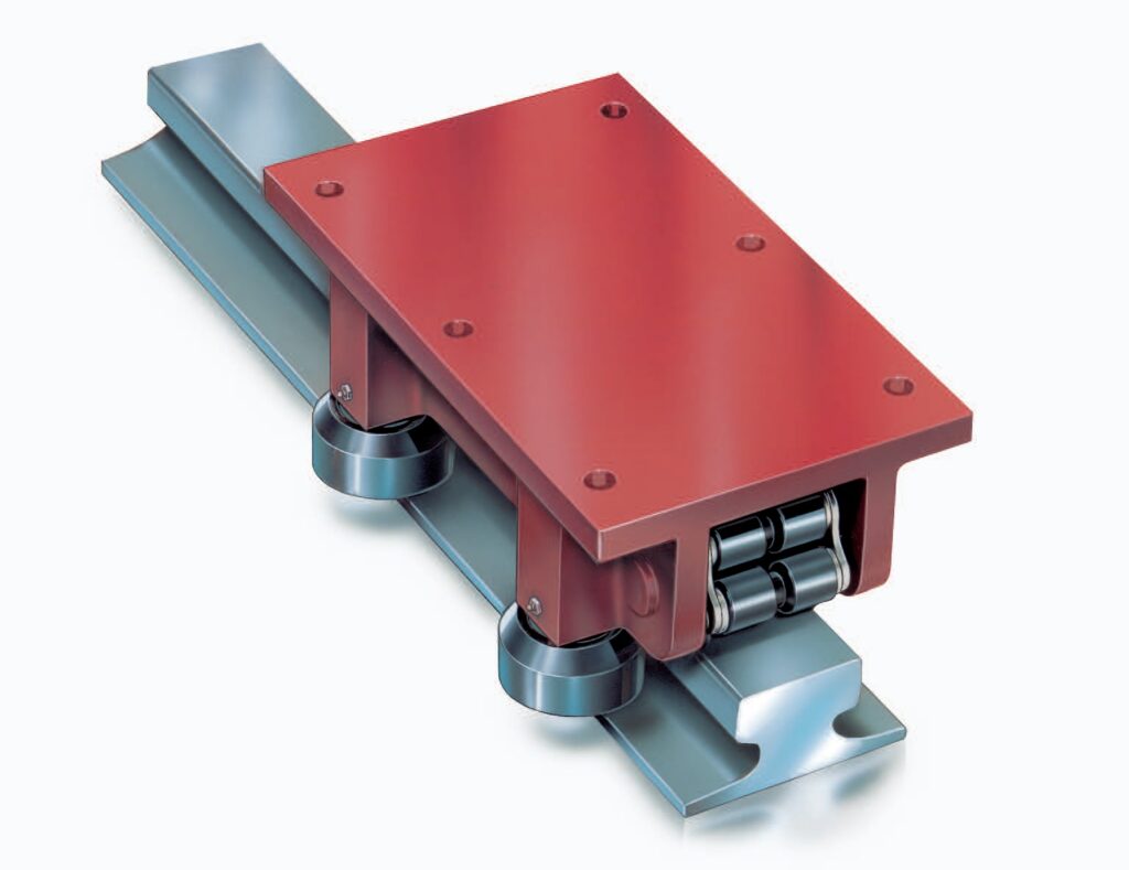 Wälzwagen mit Führungsrollen